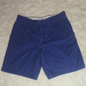 Izod Men's Deep Blue Flat Front Shorts